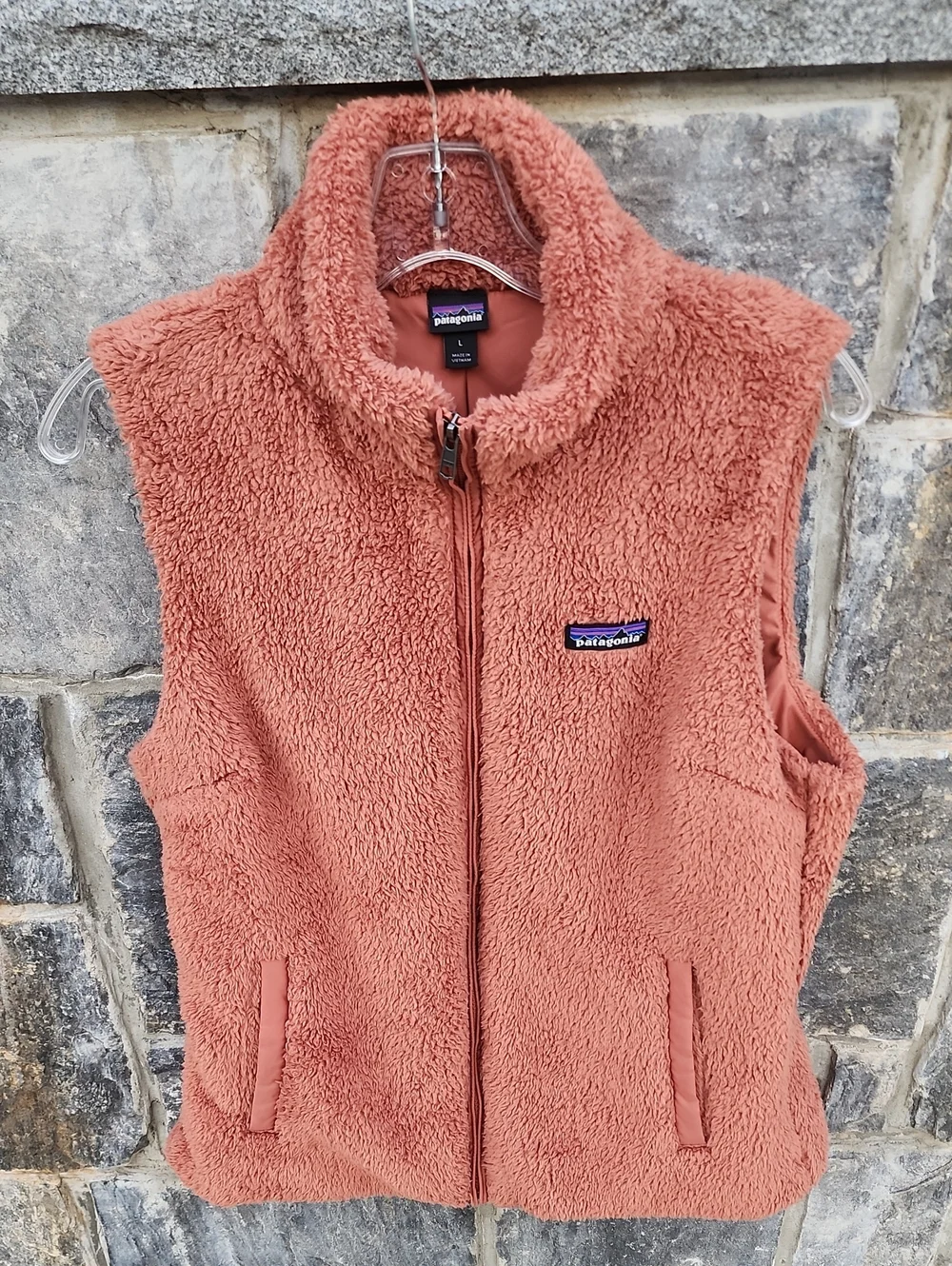 Patagonia Los Gatos Fleece Vest In Century Pink size L